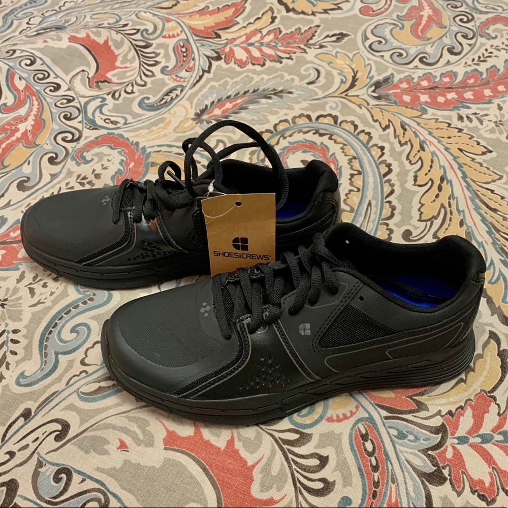 Black Shoes Crews Work Sneakers